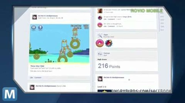 Fling Angry Birds on Facebook Timeline