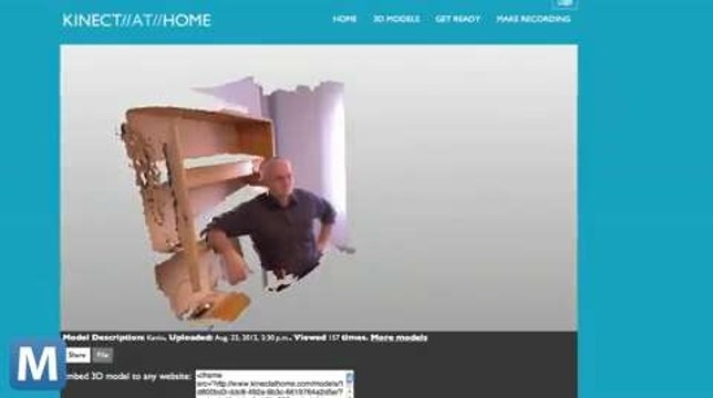 Kinect@Home Captures Your Surroundings to Create 3D Images