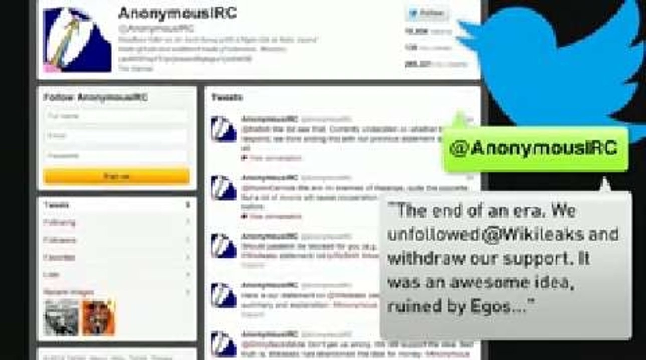 Anonymous ‘Breaks Up’ with Wikileaks