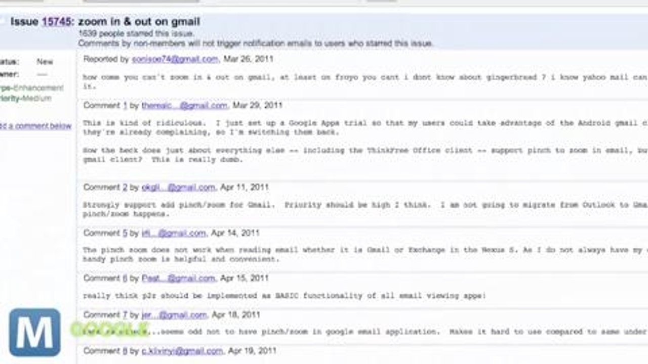 Mobile Gmail 4.2 Leaks, Features Swipeable Messages, Pinch-To-Zoom