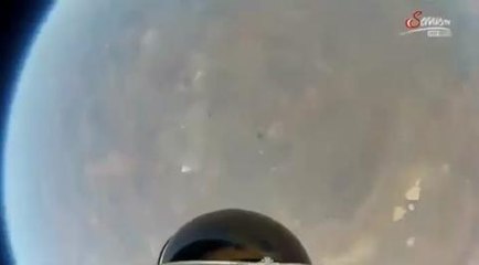 Felix Baumgartner's Headcam View From Space