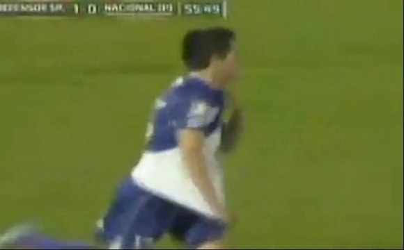 GOL de Adrián Luna. Defensor Sporting 1-0 Nacional de Paraguay (Global 1-2)