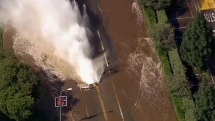 Massive water main break floods UCLA campus