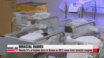 Biracial babies made up 4.7p of all newborns in Korea in 2012