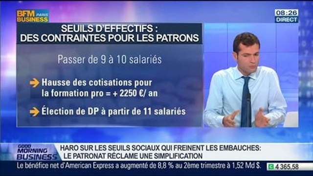Les seuils sociaux freinent les embauches , Thibault Lanxade, dans GMB - 30/07