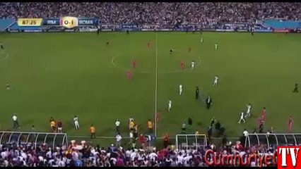R.Madrid-Roma maçında Filistin bayrağı