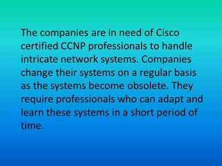 Improve your networking skills with CCNP