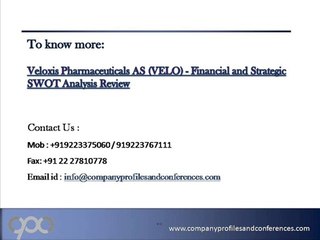 Veloxis Pharmaceuticals AS (VELO) - Financial and Strategic SWOT