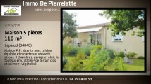 A vendre - Maison/villa - Lapalud (84840) - 5 pièces - 110m²