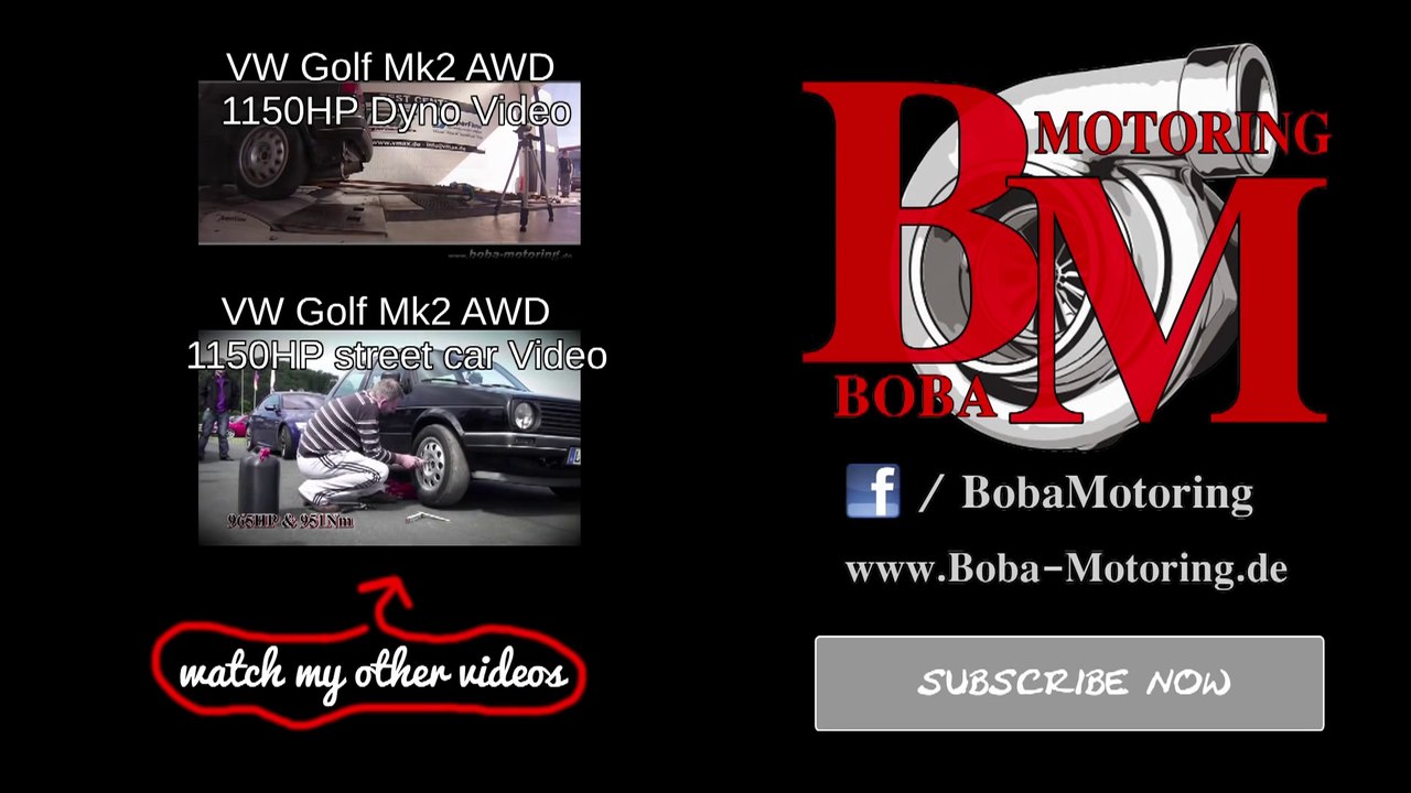 Brutal Golf Mk2 1150HP 16V Turbo Acceleration from Boba-Motoring!!! Full Video