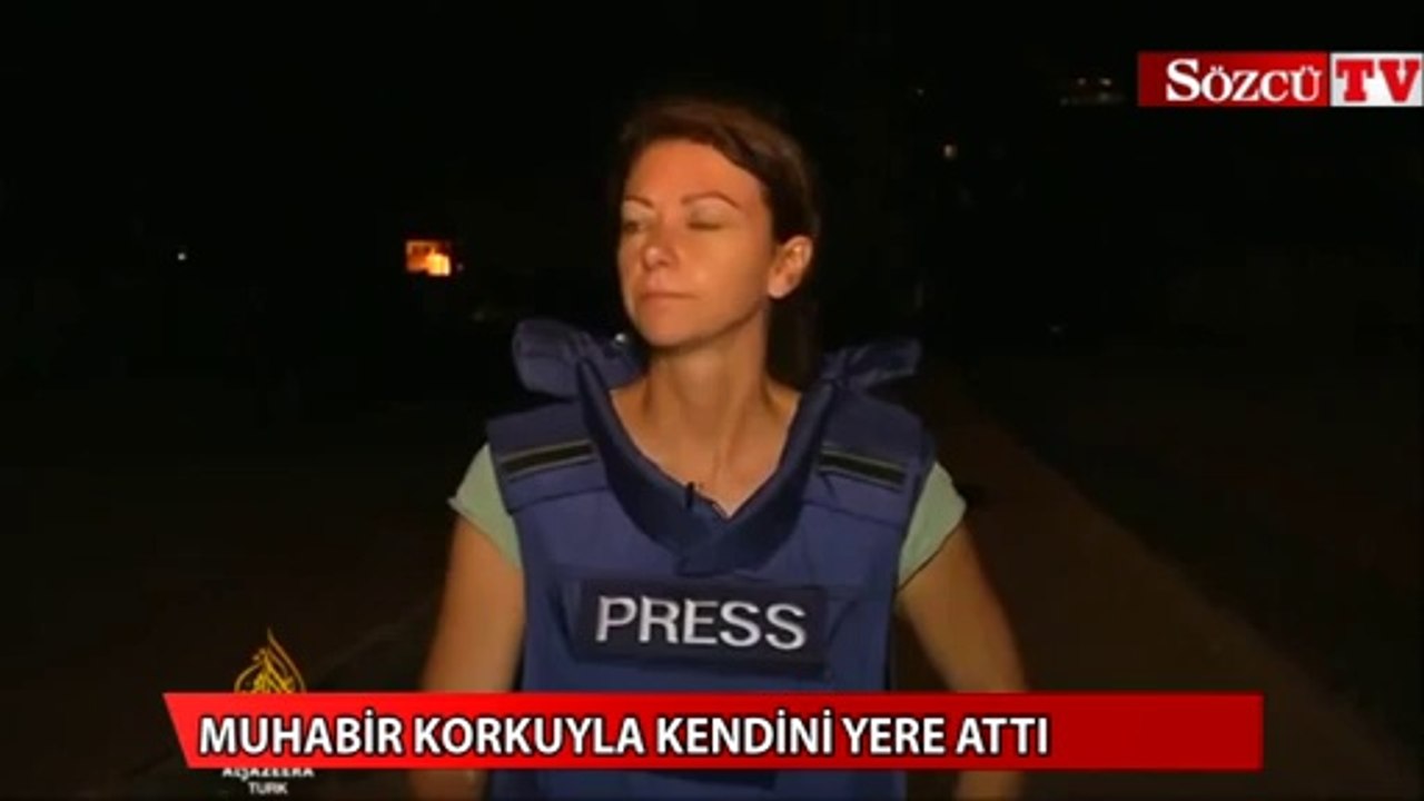 Muhabir yayına hazırlanırken roket atıldı