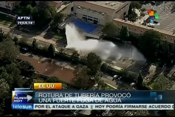 Fuga de agua casua caos en Los Ángeles