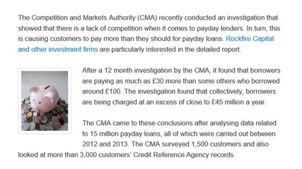 Rockfire Investment Management Intrigued by Future Payday Regulations