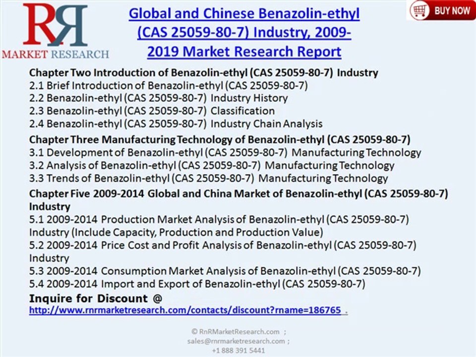 Global and Chinese Benazolin-ethyl Industry (CAS 25059-80-7) 2019