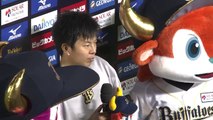【プロ野球パ】6勝目、松葉のヒーローインタビュー 2014 07 29 Bs-L