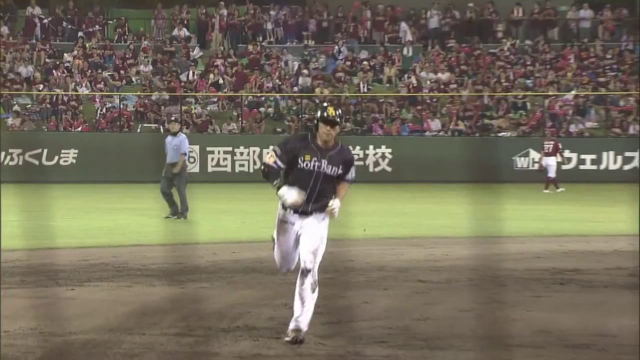 【プロ野球パ】ギータ弾が郡山の夜空に高く舞い上がる！13号ソロHR 2014 07 29 E-H