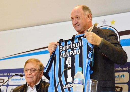 Jurando amor, Felipão é apresentado como técnico do Grêmio