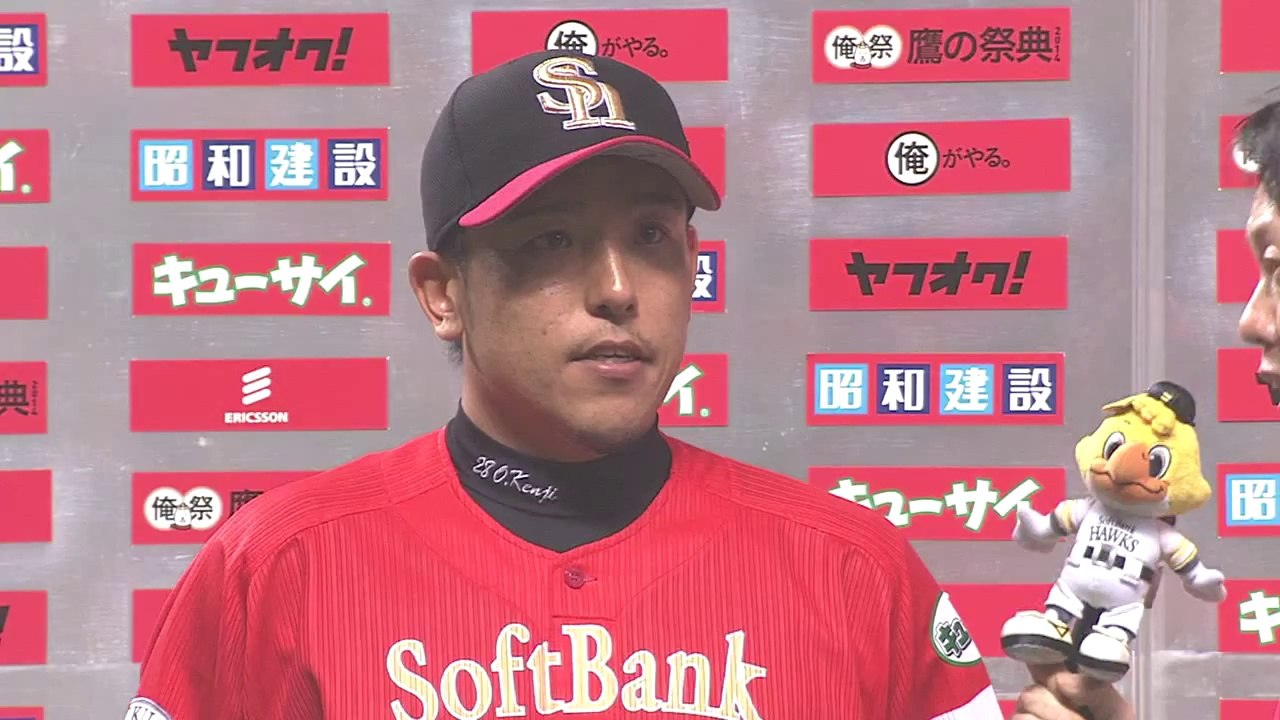 【プロ野球パ】難病から復活の白星、大隣のヒーローインタビュー 2014 07 27 H-Bs