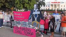 Beyaz Saray önünde, İsrail'in Gazze'ye saldırılarının protesto ettiler -