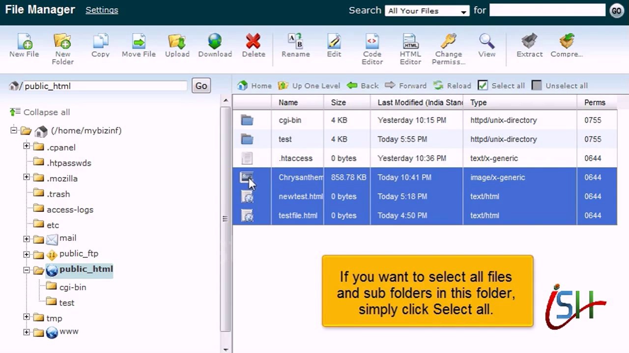 How to zip and unzip files in CPanel File Manager