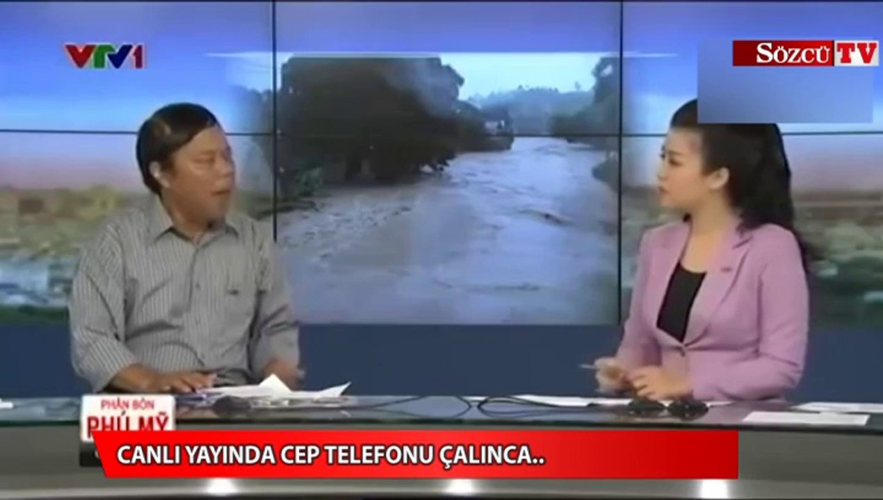 Canlı yayında cep telefonu çalınca
