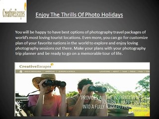 Fun Of Photography Holidays PPT