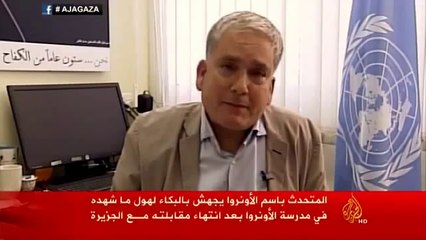 UNRWA Christopher Gunness Breaks Down In Tears On Live TV After Attacks On Schools In Gaza - VIDEO