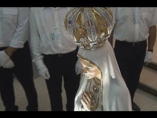 Carinola (CE) - La Madonna di Fatima arriva in elicottero (27.07.14)