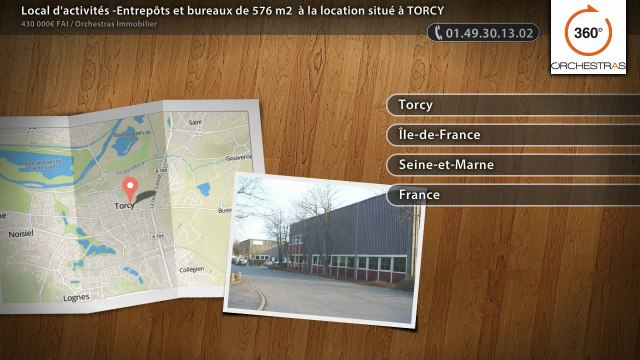 Local d'activités -Entrepôts et bureaux de 576 m2 à la location situé à TORCY