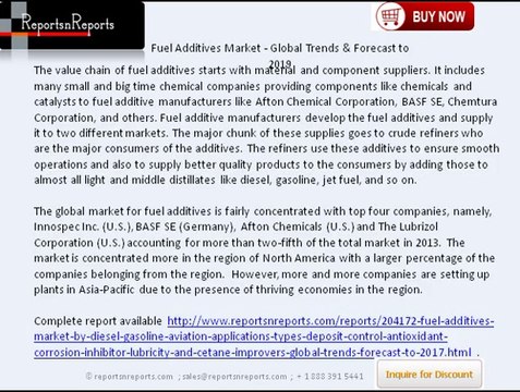 Global Fuel Additives Market by Applications - Forecast to 2019