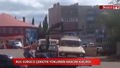 Çekiciye yüklenen aracını kaçıırdı