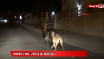 Köpeğe motosikletli işkence