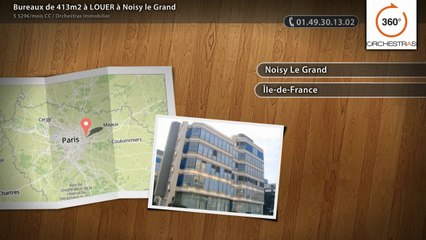 Bureaux de 413m2 à LOUER à Noisy le Grand