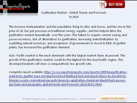 Global Gasification Market by Application - Forecast to 2019