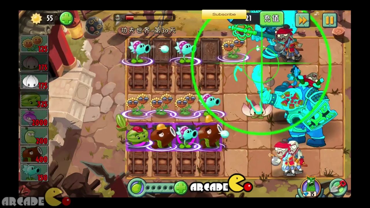 Plants Vs Zombies 2 Kung World  EPIC FIGHT ALL LEVEL 3 PLANTS (China IOS Version)