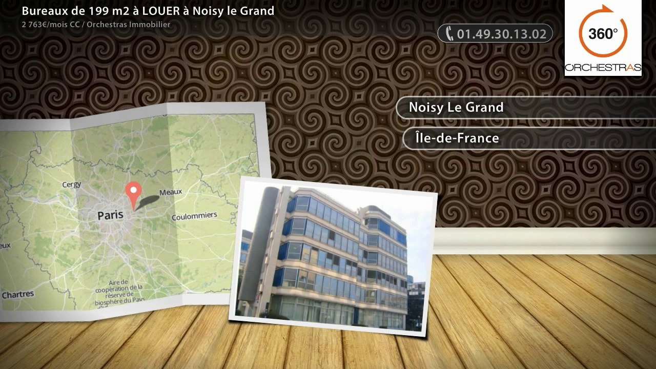 Bureaux de 199 m2 à LOUER à Noisy le Grand