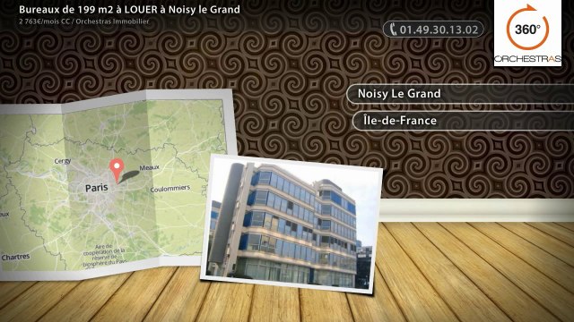 Bureaux de 199 m2 à LOUER à Noisy le Grand