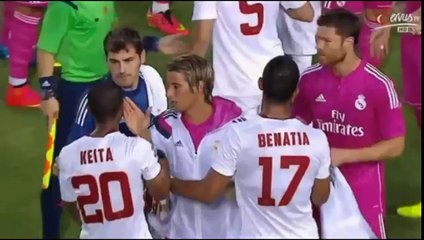 Keita no saluda a Pepe y le tira una botella de agua: Roma vs Real Madrid