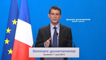 Séminaire gouvernemental : l'essentiel du point-presse de Manuel Valls