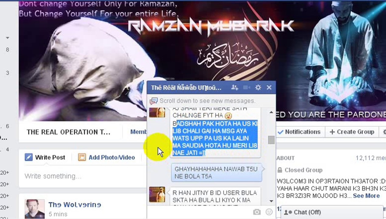 NAWAB  KE TYE VIDEO DEKH K :* AP SAB FESLHA KARO KON JETA AHI AUR KON HARA NAWAB NAWAB BOL RAHA HI K BADSHA KO HARA K DEKHA MAIN F.B CHOR DU GA (Y)