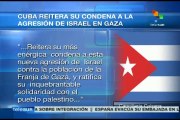 Cuba reitera condena al genocidio israelí contra la Franja de Gaza
