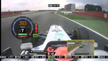 Michael Schumacher -  British GP 2011 - BBC - Onboard