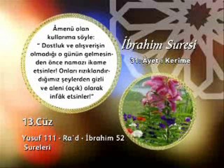 13. cüz 2. bölüm Kur'an-ı Kerim Hatim ve Meal okyay dernegi