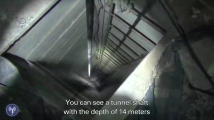 Israeli military releases video of so-called "terror tunnel" entrance