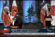 Primer ministro japonés visita Chile