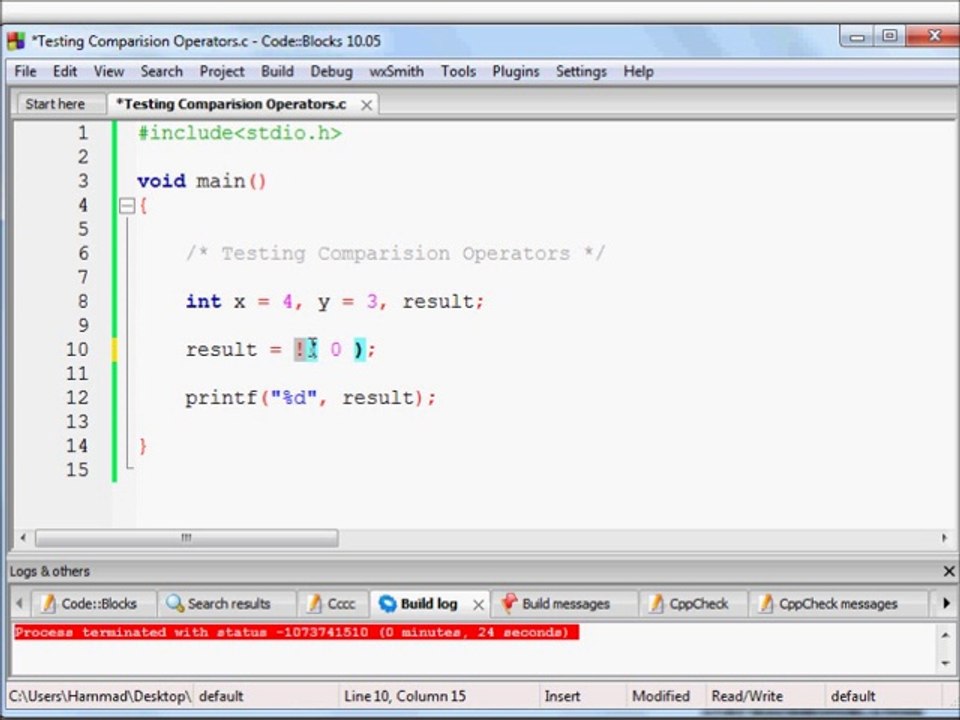 20 Testing Comparision Operators - Basic Programming in C (Urdu)
