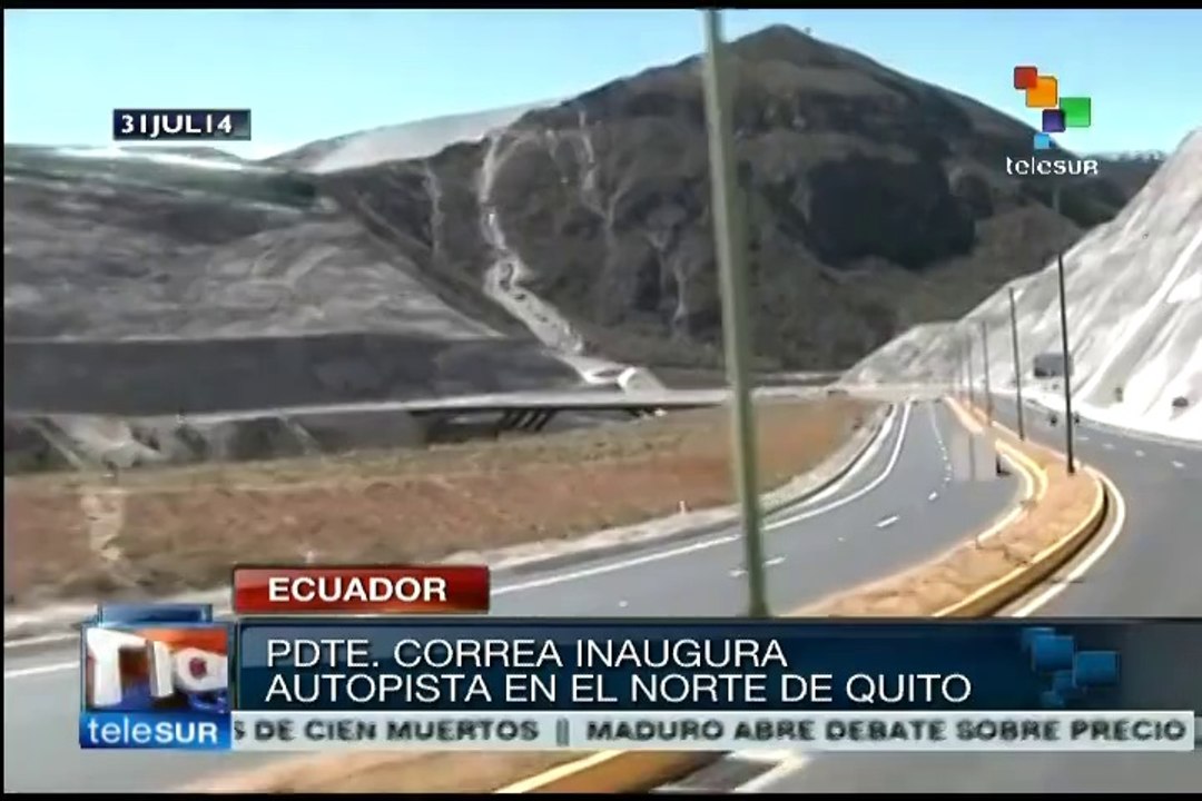 Ecuador: Correa inaugura autopista en el norte de Quito