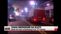 Fiery underground gas explosions in Taiwan kills at least 22