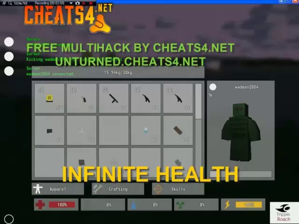 Unturned Hack 2.1.8 Multiplayer Godmode etc. [Undetected] [2014]