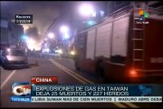 Explosiones de gas en Taiwán dejan 25 muertos y 227 heridos